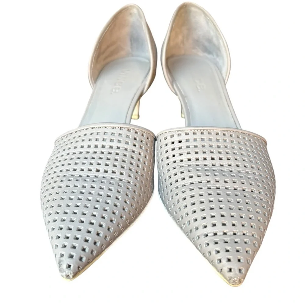 Vince Aurelian Gray Kitten Leather D’Orsay Heels I Size: 6.5M